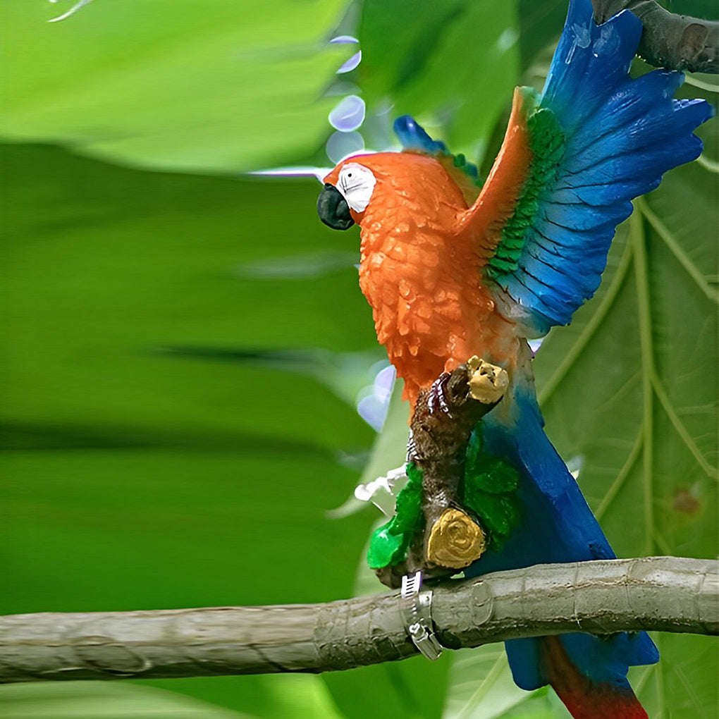 Decorative Resin Animal Parrot LED Garden Light Waterproof Outdoor Pathway Landscape Lamp