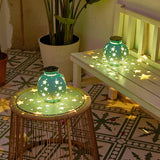 Decorative Solar Star Projection Outdoor Lantern Waterproof LED Hanging Lights for Garden Patio