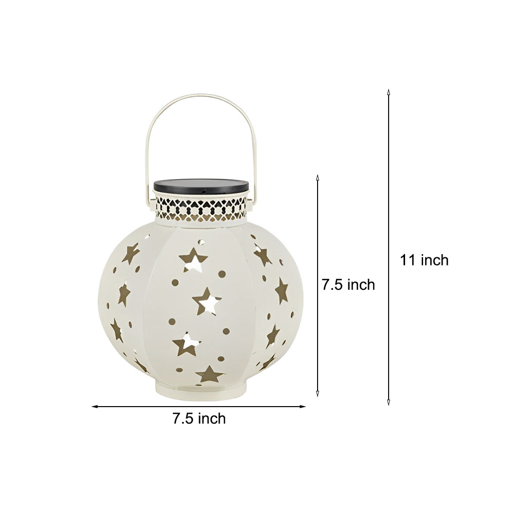 Decorative Solar Star Projection Outdoor Lantern Waterproof LED Hanging Lights for Garden Patio