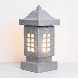 Decorative Stone Finish Outdoor LED Pillar Light IP54 Waterproof Garden Landscape Path Lamp