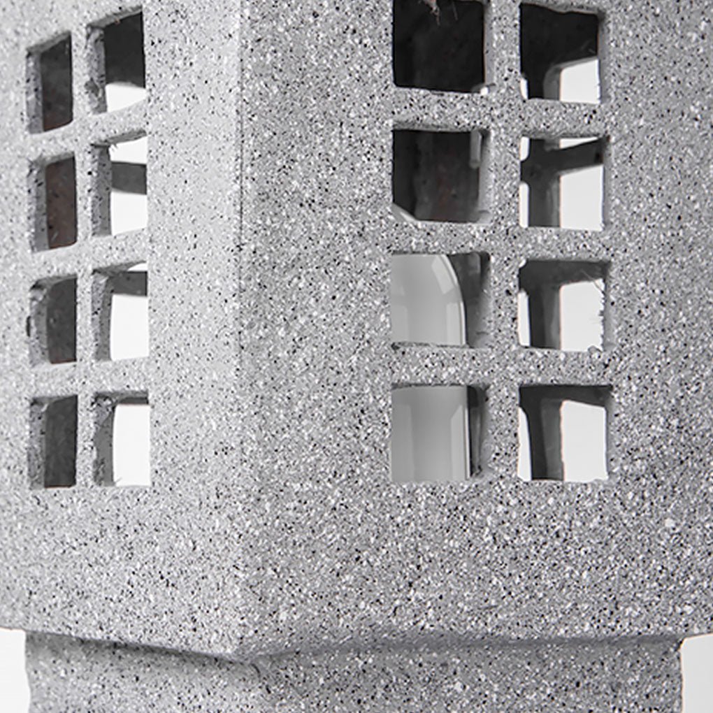 Decorative Stone Finish Outdoor LED Pillar Light IP54 Waterproof Garden Landscape Path Lamp