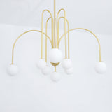 Delaney Modern Farmhouse Chandelier Metal and Glass Ceiling Light Fixture