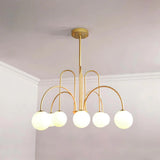 Delaney Modern Farmhouse Chandelier Metal and Glass Ceiling Light Fixture