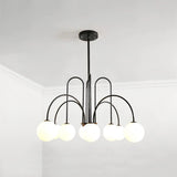 Delaney Modern Farmhouse Chandelier Metal and Glass Ceiling Light Fixture