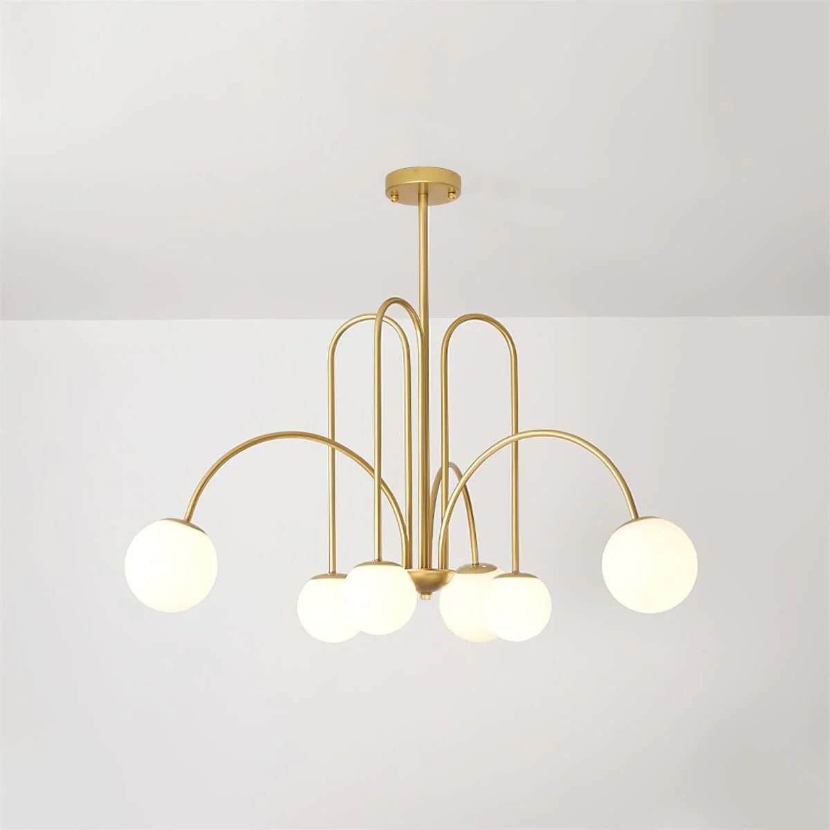 Delaney Modern Farmhouse Chandelier Metal and Glass Ceiling Light Fixture