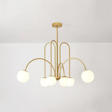 Delaney Modern Farmhouse Chandelier Metal and Glass Ceiling Light Fixture