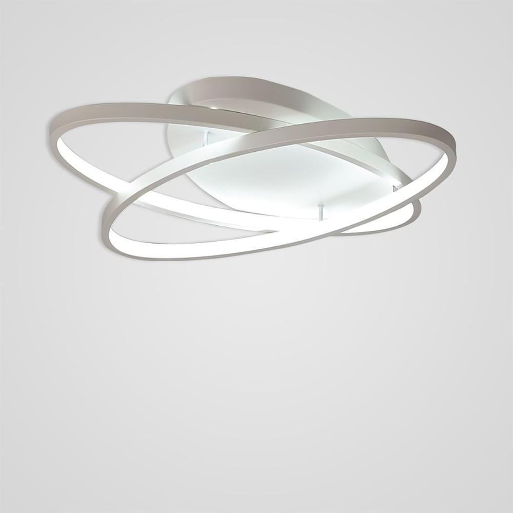 Modern Double Ring LED Flush Mount Ceiling Light for Bedroom and Living Room Lighting