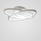 Modern Double Ring LED Flush Mount Ceiling Light for Bedroom and Living Room Lighting