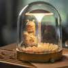 Dimmable Glass Dome LED Table Lamp with USB Charging and Music Recording Function