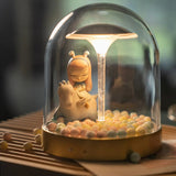 Dimmable Glass Dome LED Table Lamp with USB Charging and Music Recording Function
