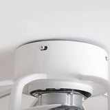 Modern Flush Mount Bladeless Ceiling Fan with Dimmable LED Lighting and Remote Control for Small Rooms