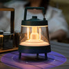 Dimmable LED Camping Lantern Rechargeable IP65 Waterproof Forest Green Portable Tent Light with Power Bank Function