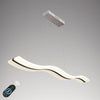 Dimmable LED Modern Wavy Pendant Light Acrylic Linear Chandelier for Kitchen Island Dining Room