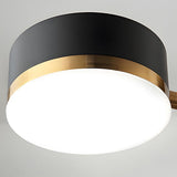 Dimmable LED Sputnik Chandelier with Acrylic Shades Black and Gold Modern Ceiling Fixture
