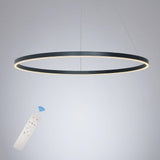 Dimmable Modern Geometric Ring LED Pendant Light Slim Circular Minimalist Hanging Ceiling Fixture