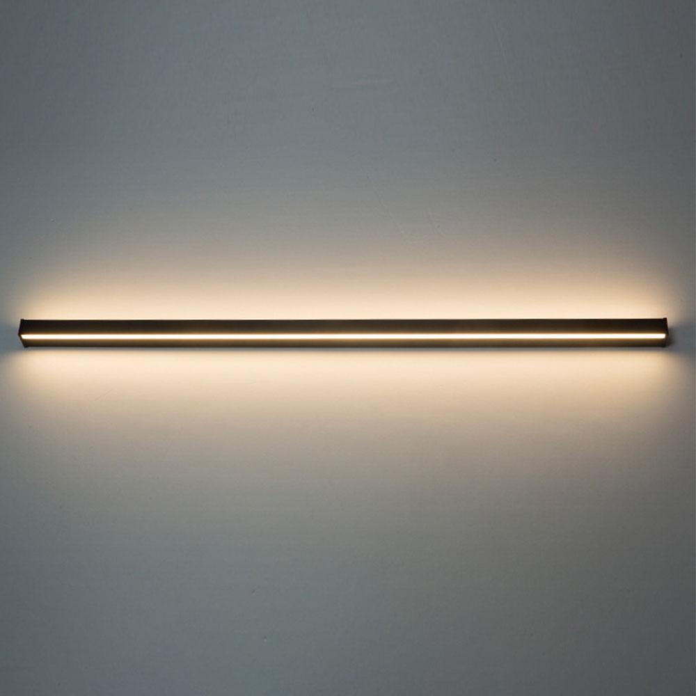 Dimmable RGB Black Linear Outdoor Wall Light Modern Long Strip LED Landscape Sconce