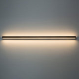Dimmable RGB Black Linear Outdoor Wall Light Modern Long Strip LED Landscape Sconce