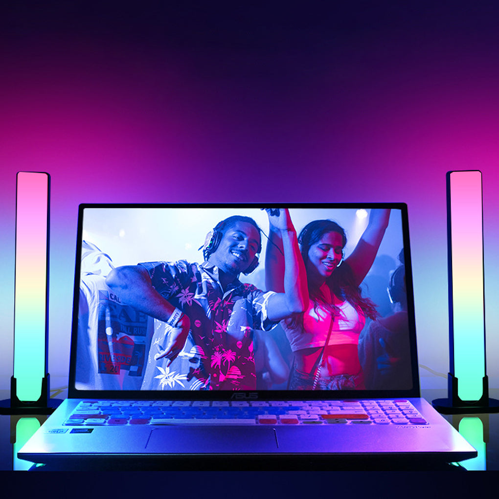 Dimmable RGB LED Ambient Light Bar with Smart App Control and Music Sync for Gaming Desk