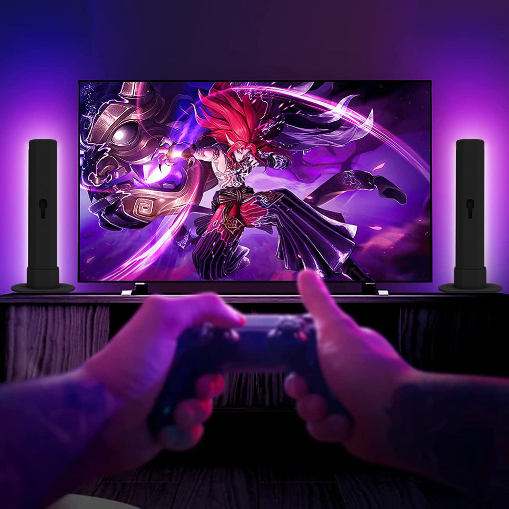 Dimmable RGB LED Ambient Light Bar with Smart App Control and Music Sync for Gaming Desk
