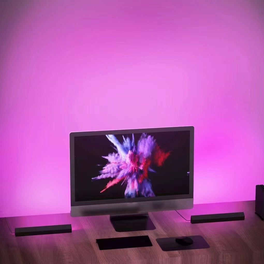 Dimmable RGB LED Ambient Light Bar with Smart App Control and Music Sync for Gaming Desk