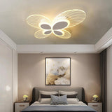 Butterfly Shaped Dimmable LED Flush Mount Ceiling Lamp Nordic Style Modern Lighting for Living Room