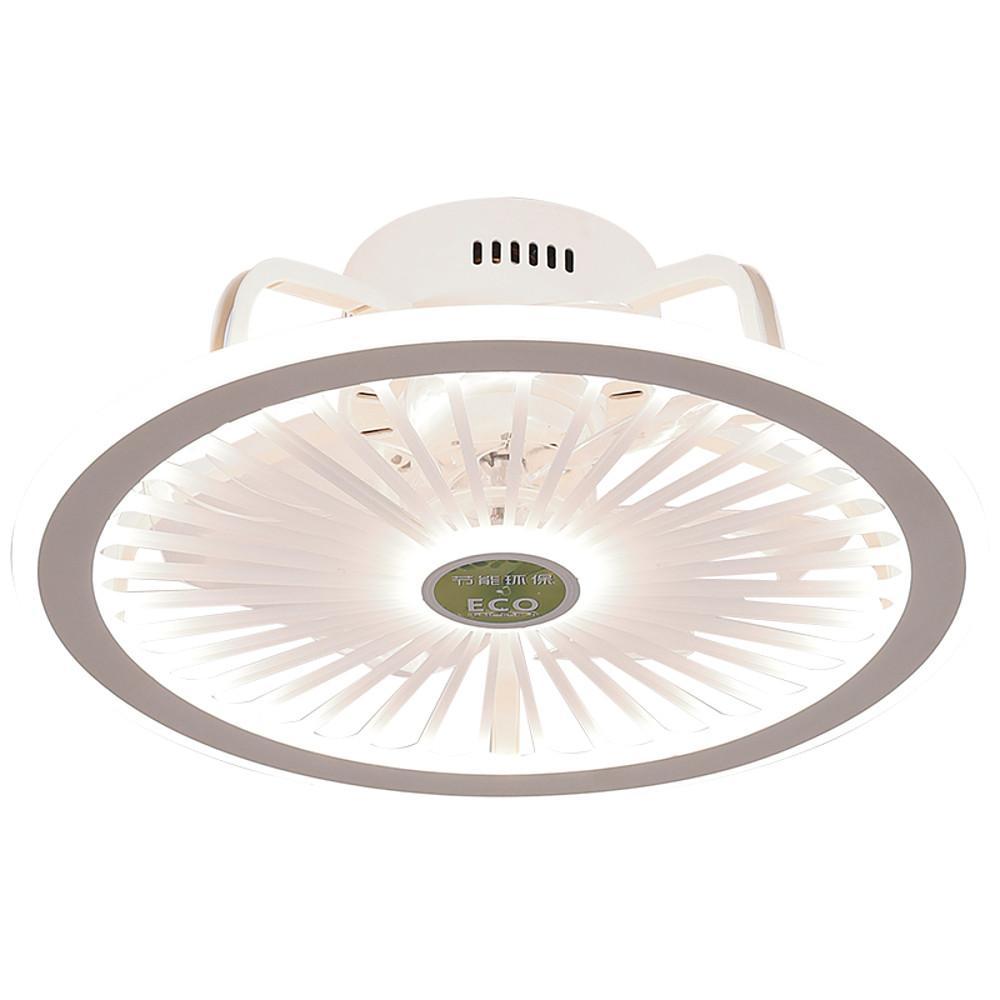 Circular 19 Inch LED Ceiling Fan Bladeless Design Dimmable Lighting for Modern Home Office