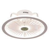 Circular 19 Inch LED Ceiling Fan Bladeless Design Dimmable Lighting for Modern Home Office