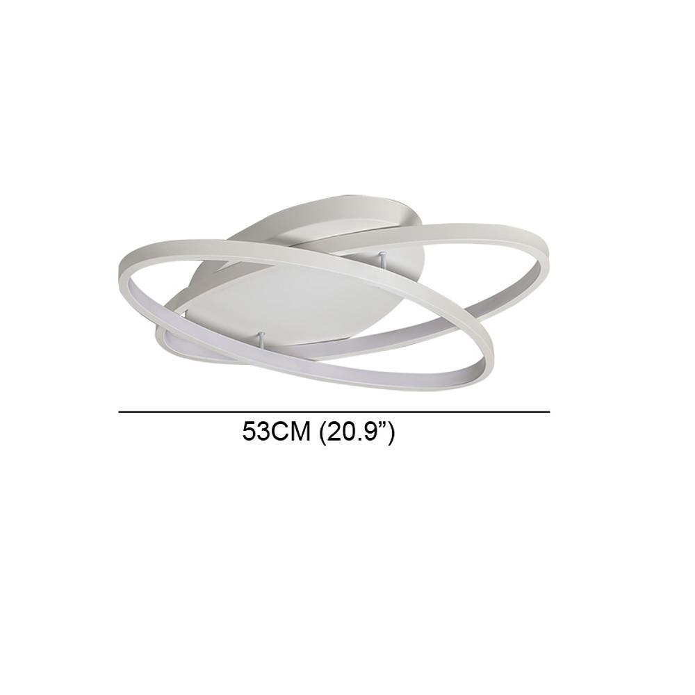 Modern Double Ring LED Flush Mount Ceiling Light for Bedroom and Living Room Lighting