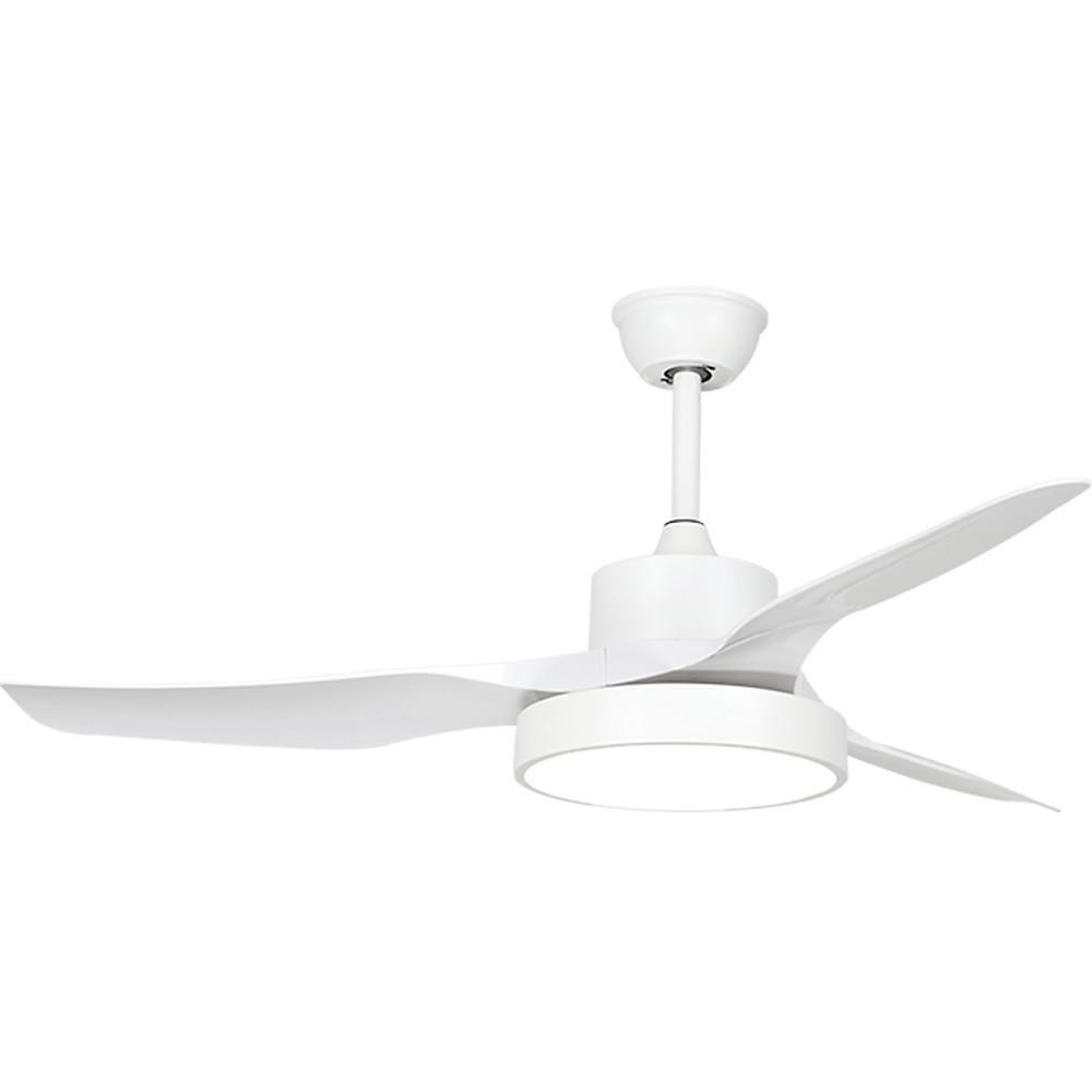 52 Inch Rustic Modern 3 Blade Ceiling Fan with Dimmable LED Light and Remote for Living Room
