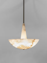 Domus Alabaster Chandelier Modern Snowflake Pattern LED Ceiling Pendant Light