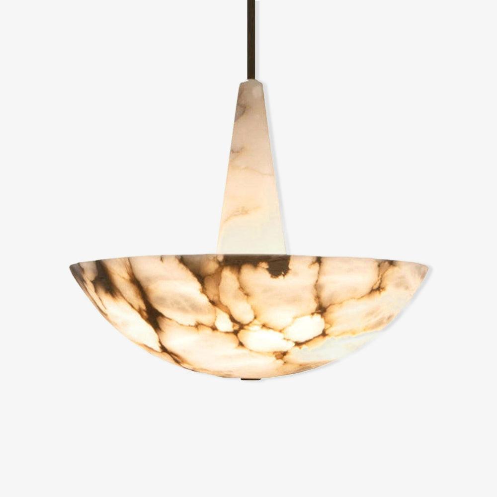 Domus Alabaster Chandelier Modern Snowflake Pattern LED Ceiling Pendant Light
