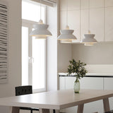 Doo Wop Modern Pendant Light Aluminum Dual Shade Ceiling Lamp for Kitchen Island