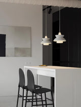 Doo Wop Modern Pendant Light Aluminum Dual Shade Ceiling Lamp for Kitchen Island