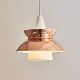 Doo Wop Modern Pendant Light Aluminum Dual Shade Ceiling Lamp for Kitchen Island
