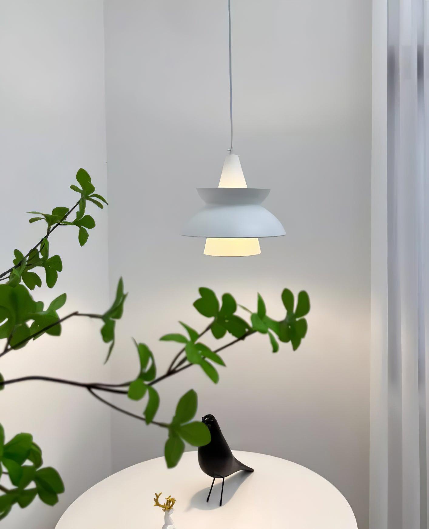 Doo Wop Modern Pendant Light Aluminum Dual Shade Ceiling Lamp for Kitchen Island