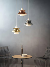Doo Wop Modern Pendant Light Aluminum Dual Shade Ceiling Lamp for Kitchen Island