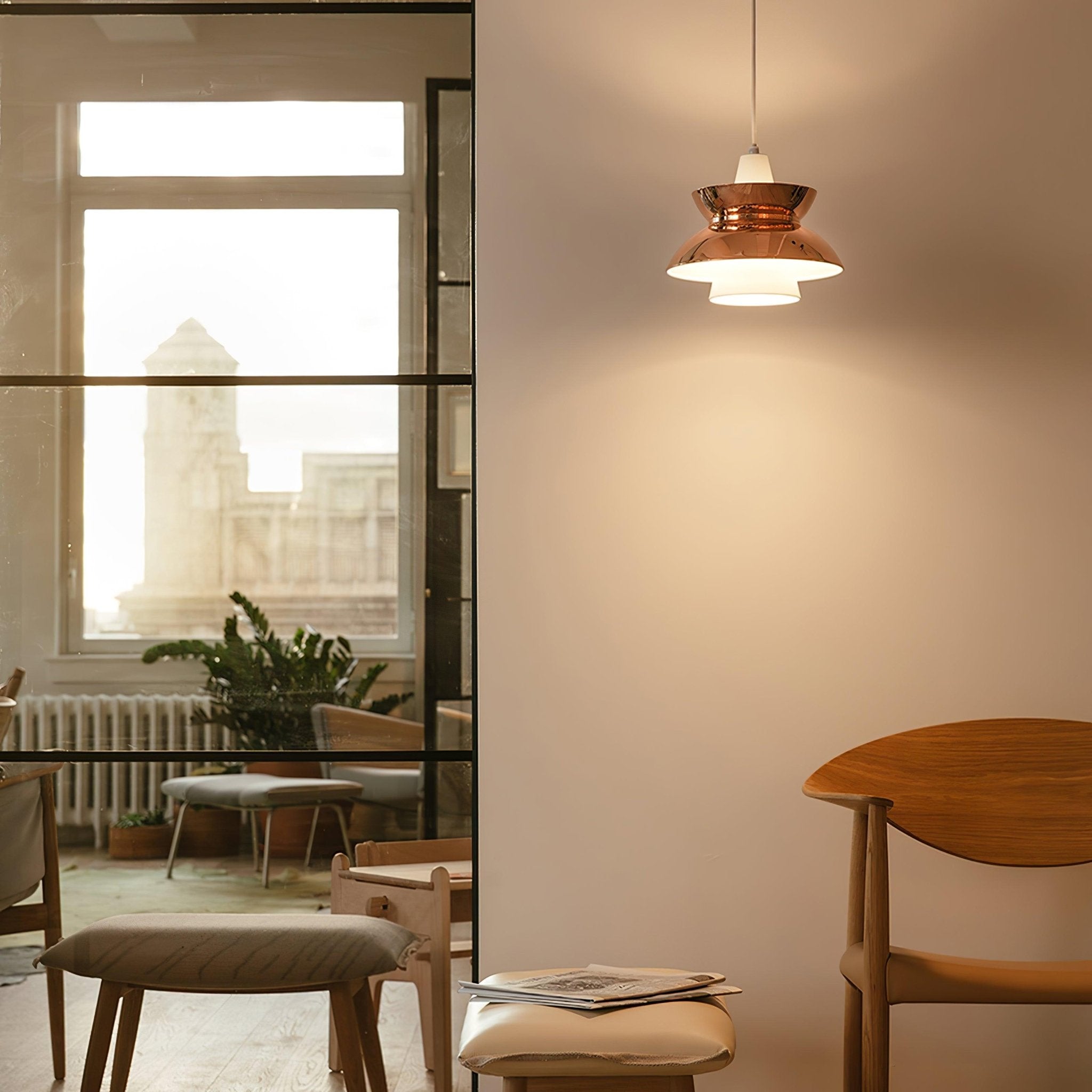 Doo Wop Modern Pendant Light Aluminum Dual Shade Ceiling Lamp for Kitchen Island