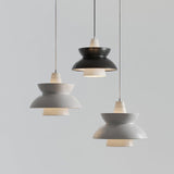 Doo Wop Modern Pendant Light Aluminum Dual Shade Ceiling Lamp for Kitchen Island