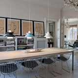 Doo Wop Modern Pendant Light Aluminum Dual Shade Ceiling Lamp for Kitchen Island