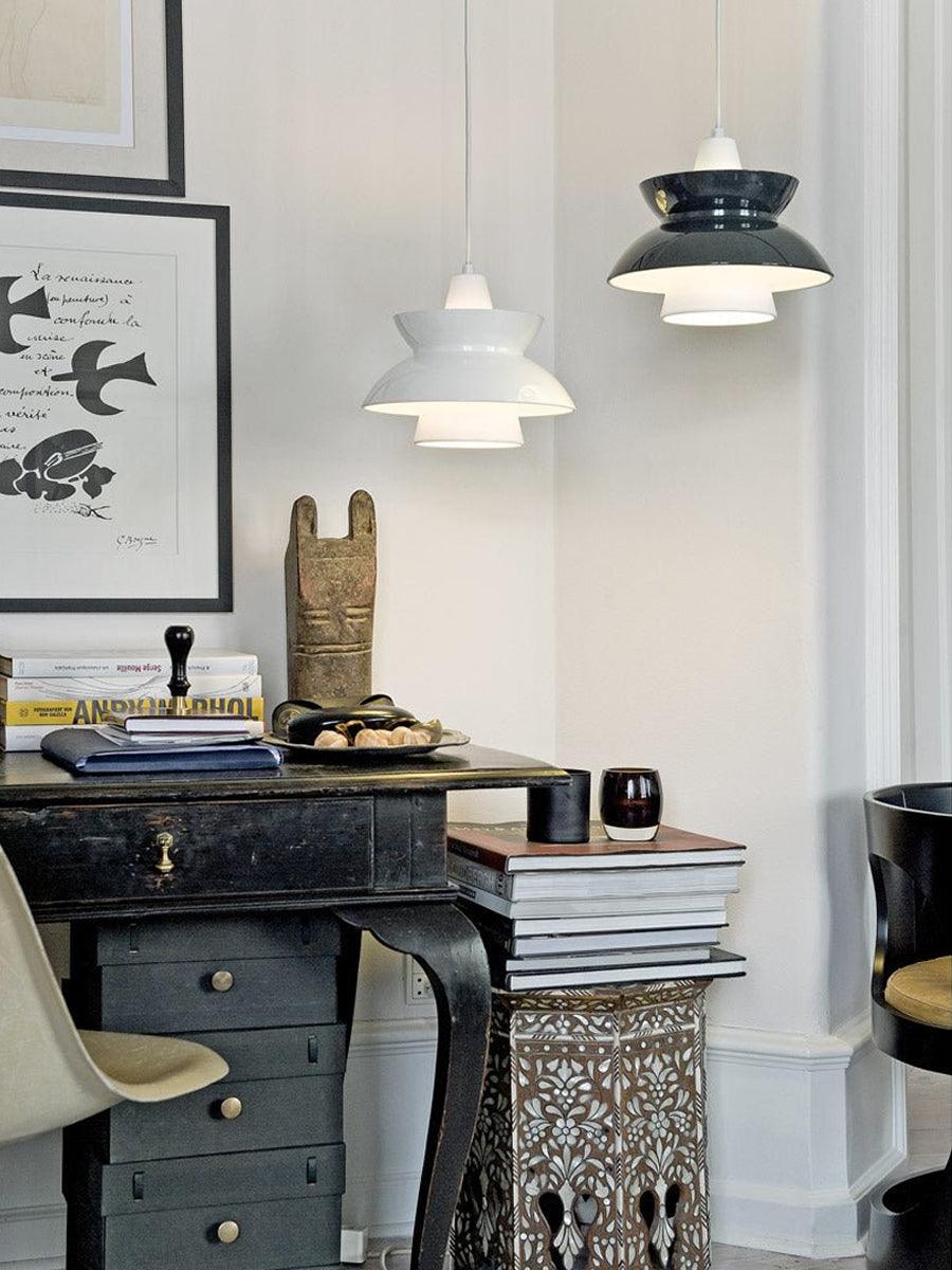 Doo Wop Modern Pendant Light Aluminum Dual Shade Ceiling Lamp for Kitchen Island