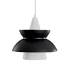 Doo Wop Modern Pendant Light Aluminum Dual Shade Ceiling Lamp for Kitchen Island