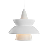Doo Wop Modern Pendant Light Aluminum Dual Shade Ceiling Lamp for Kitchen Island