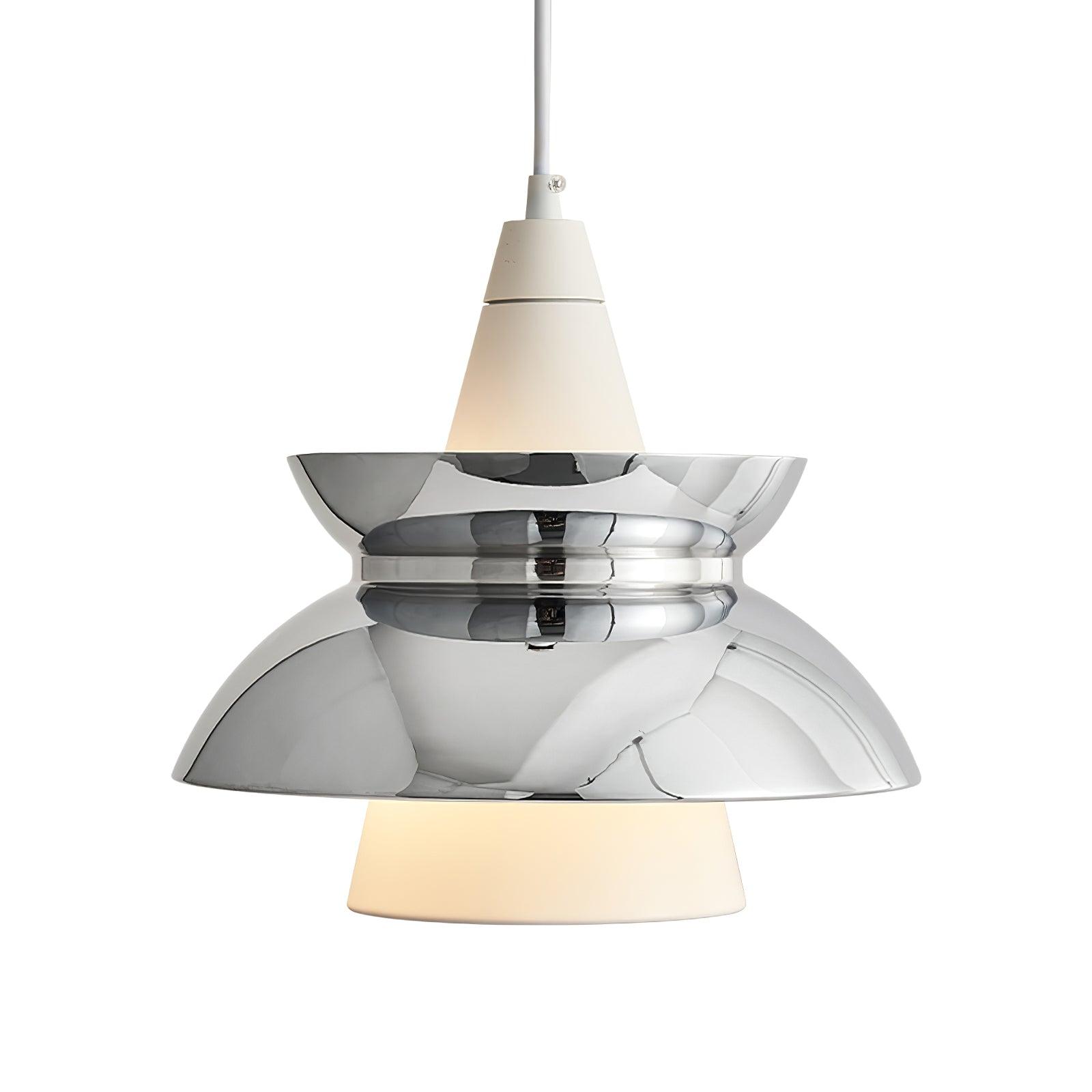 Doo Wop Modern Pendant Light Aluminum Dual Shade Ceiling Lamp for Kitchen Island