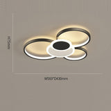 Modern Eclipse Geometric LED Ceiling Light Flush Mount with 3 Color Dimming