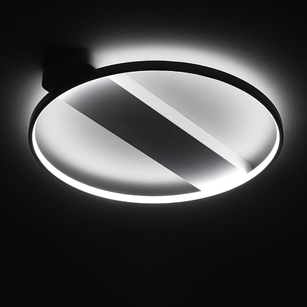 Modern Circle Rectangle Combined LED Flush Mount Ceiling Light Geometric Minimalist Fixture