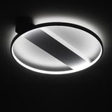 Modern Circle Rectangle Combined LED Flush Mount Ceiling Light Geometric Minimalist Fixture