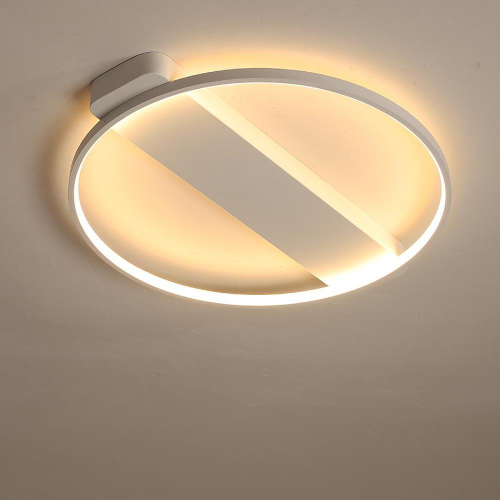 Modern Circle Rectangle Combined LED Flush Mount Ceiling Light Geometric Minimalist Fixture