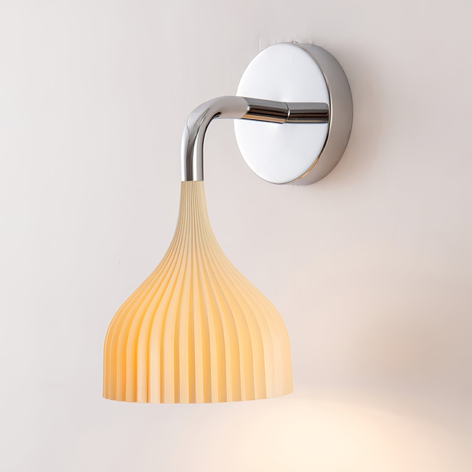E Modern Minimalist Chrome Wall Sconce Indoor Glass Globe Bedside Reading Light