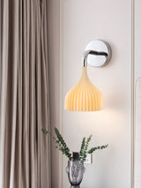 E Modern Minimalist Chrome Wall Sconce Indoor Glass Globe Bedside Reading Light