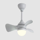 Nordic LED Ceiling Fan Light with Dimmable Remote Control 22 Inch Modern Flush Mount Fixture